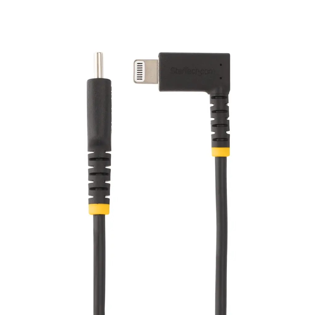 StarTech.com 2m USB C to Lightning Angled Black Cable