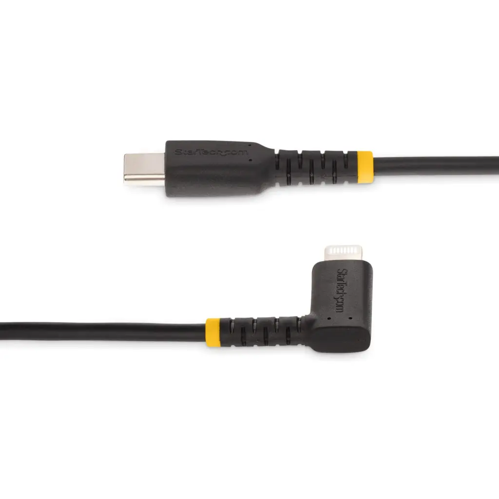 StarTech.com 2m USB C to Lightning Angled Black Cable