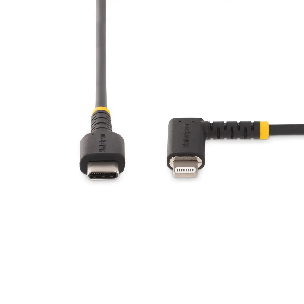 StarTech.com 2m USB C to Lightning Angled Black Cable