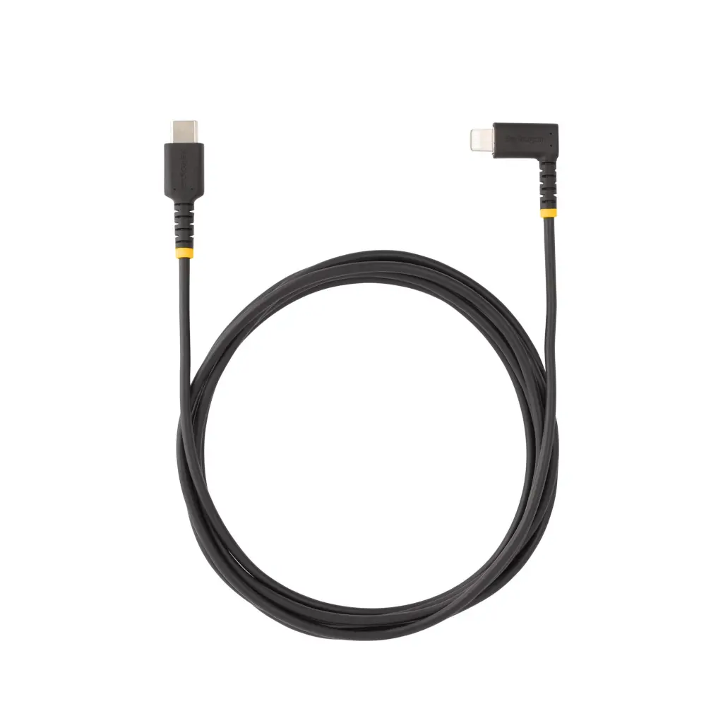 StarTech.com 2m USB C to Lightning Angled Black Cable