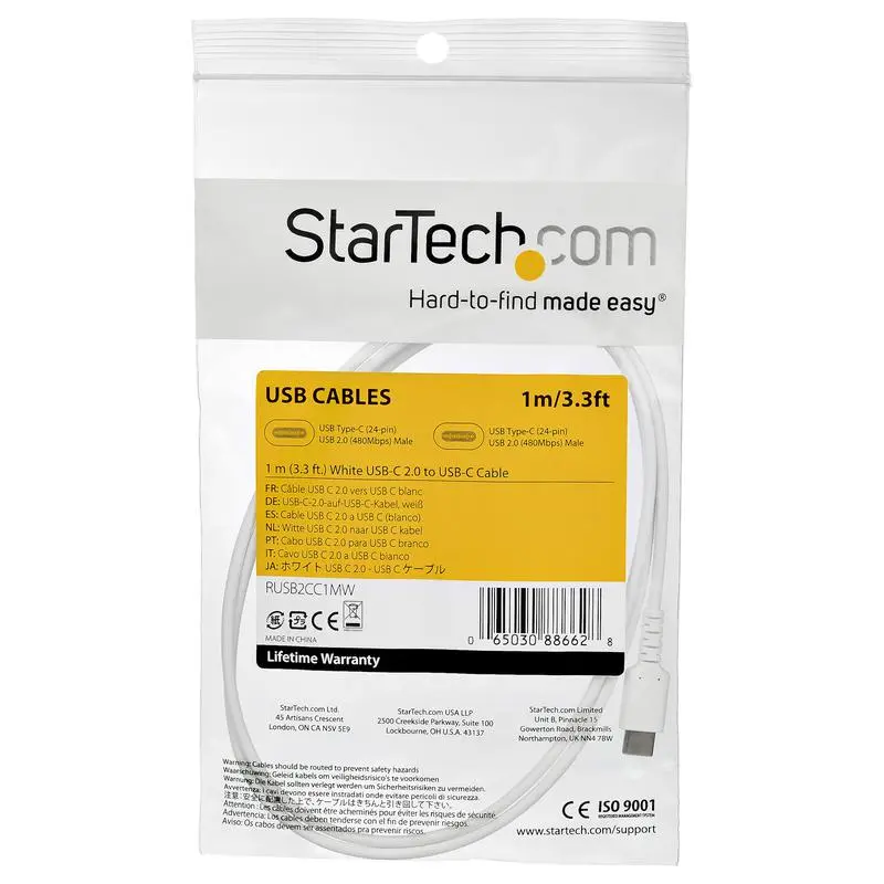 StarTech.com 1m White USB C Fast and Sync Cable