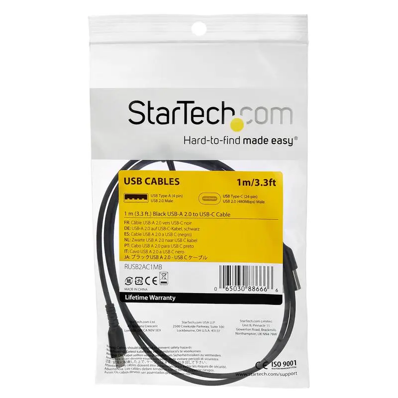 StarTech.com 1m USB C Fast Charge and Sync Cable