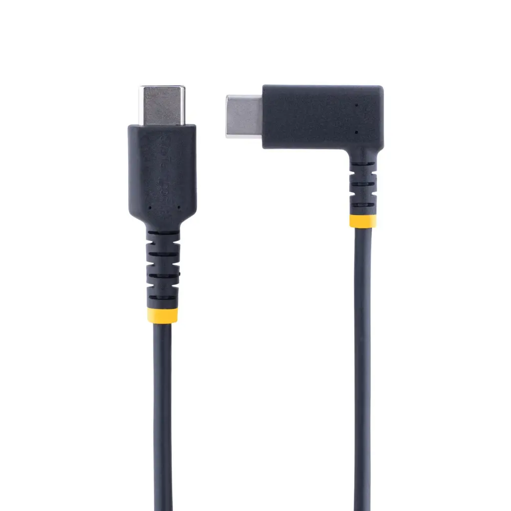 StarTech.com 30cm USB C Right Angled Heavy Duty Fast Charging Cable with 60W Power Delivery