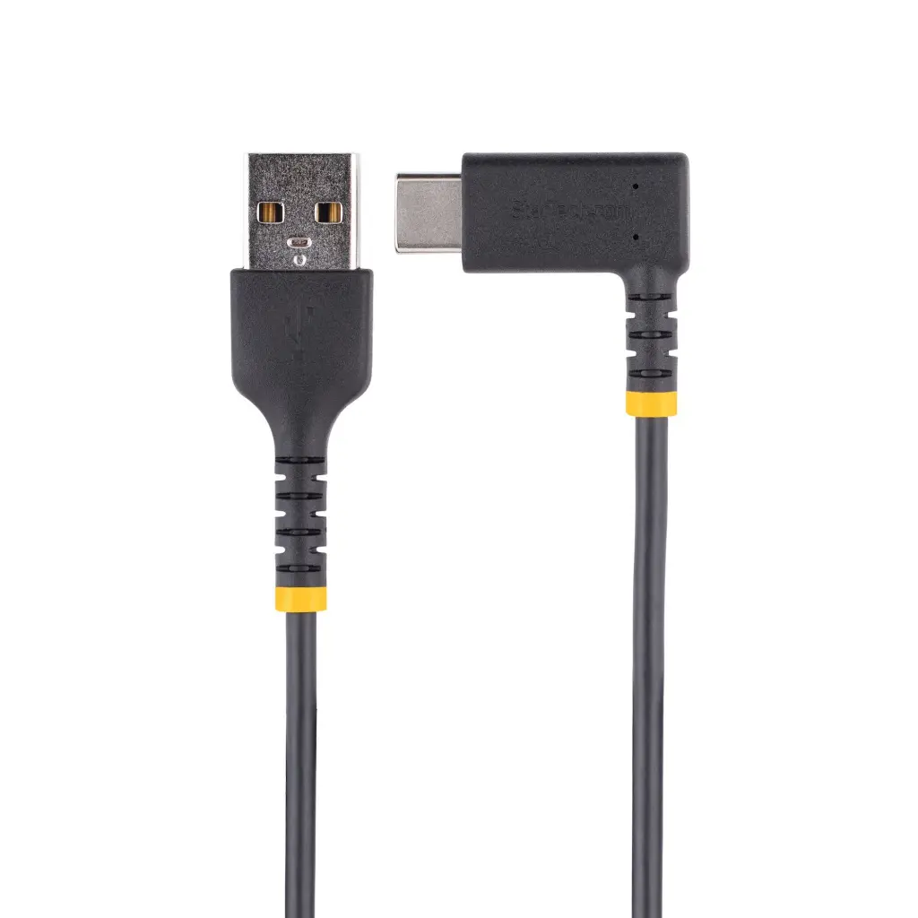 StarTech.com 30cm USB A to Right Angle USB C Heavy Duty Fast Charging Cable