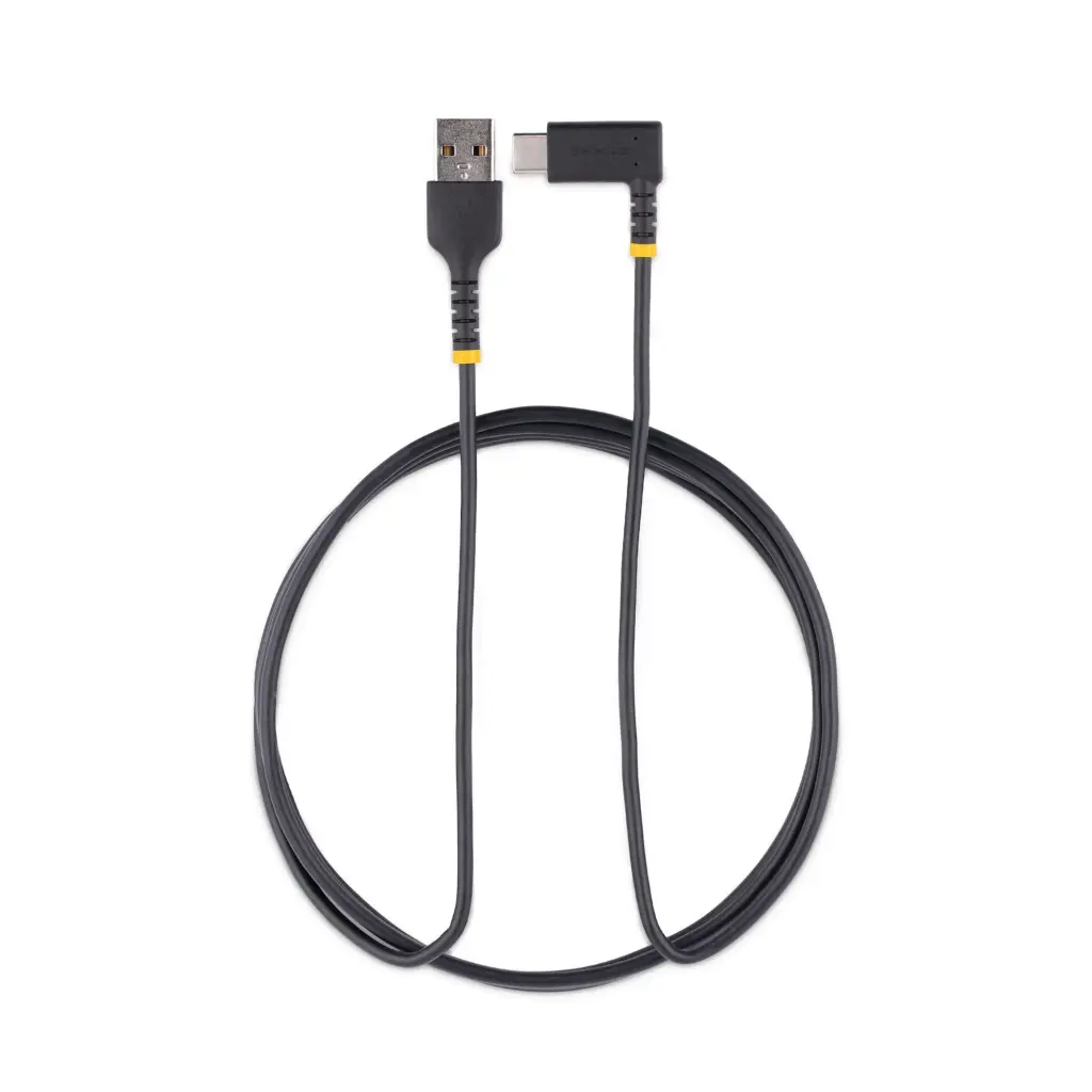 StarTech.com 2m USB A to Right Angle USB C Heavy Duty Fast Charging Cable