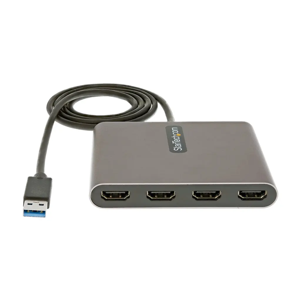 StarTech.com USB 3.0 to 4x HDMI Quad Monitor 1080p 60Hz Adapter Dongle