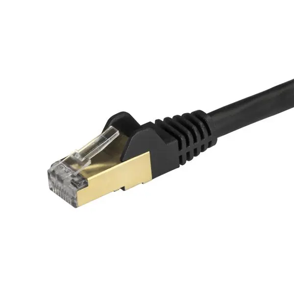 StarTech.com 1m CAT6a 10 Gigabit Shielded Snagless RJ45 100W PoE Black Cable