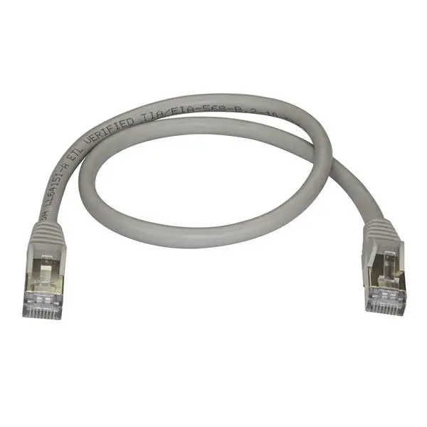 StarTech.com 0.5m Cat6a Ethernet STP Grey Cable