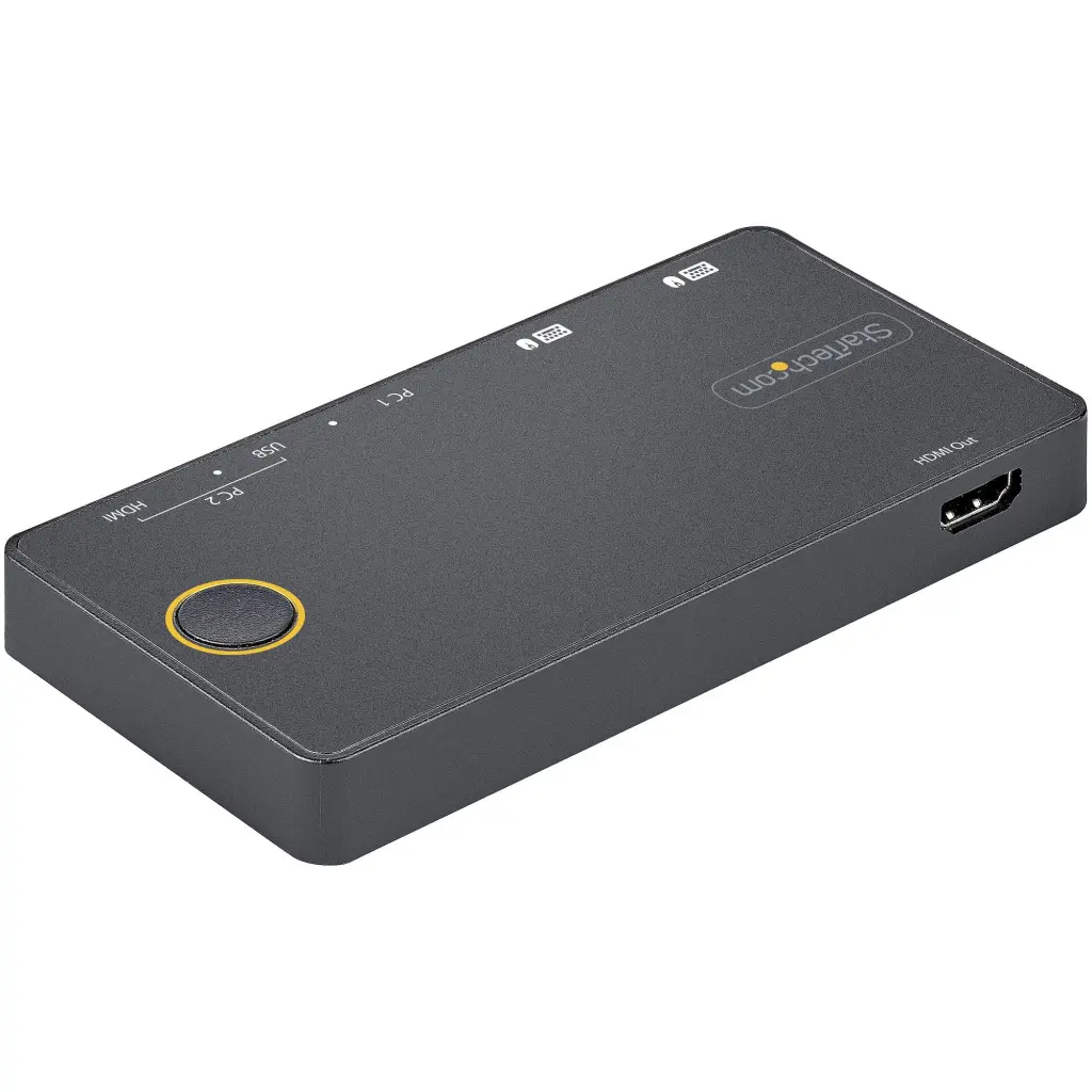 StarTech.com 2 Port Hybrid USB A HDMI USB C Single 4K 60Hz HDMI 2.0 KVM Switch