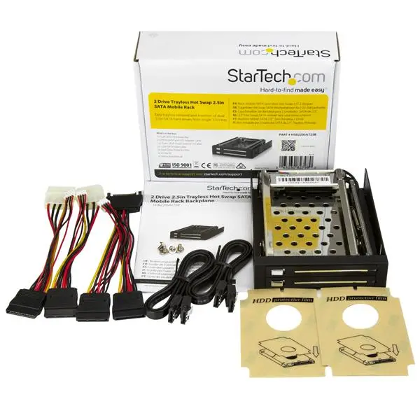 StarTech.com 2 Drive 2.5in Trayless SATA Mobile Rack