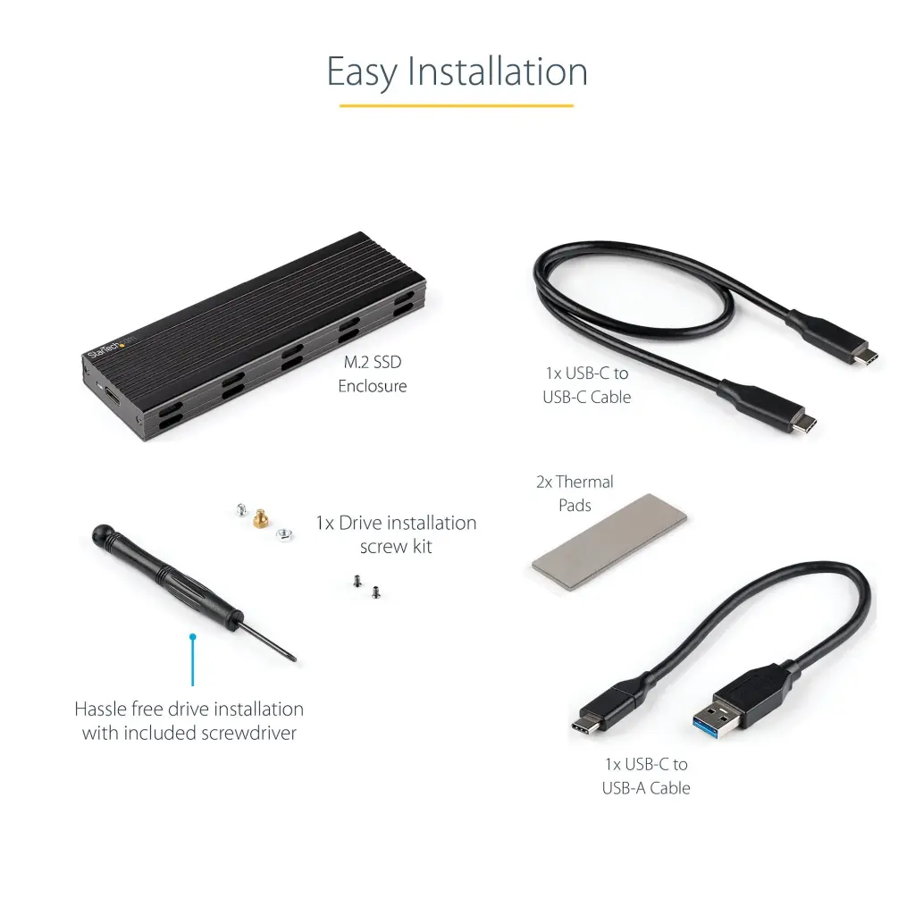 Startech.com USB-C 10Gbps to M.2 SATA SSD Enclosure