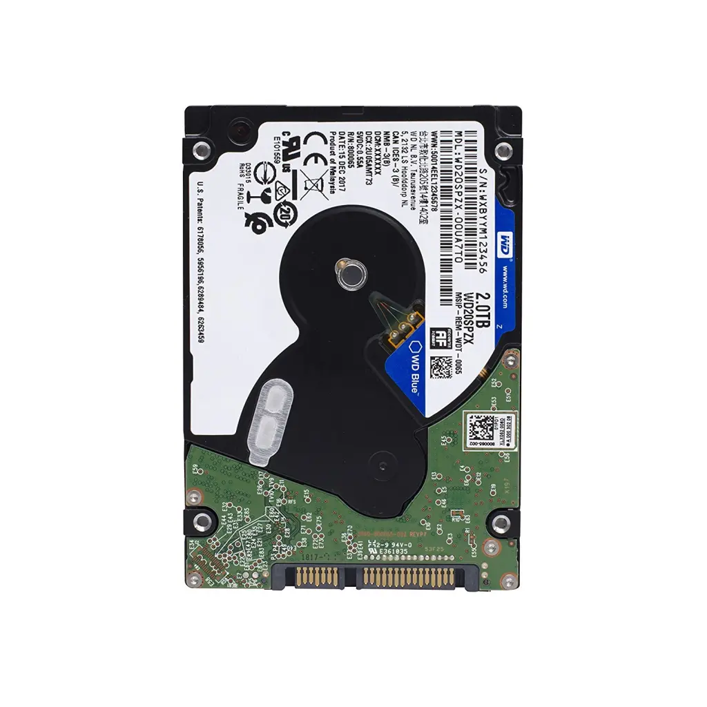 Western Digital Blue 2TB SATA 6Gbs 2.5 Inch 5400 RPM Internal Hard Drive