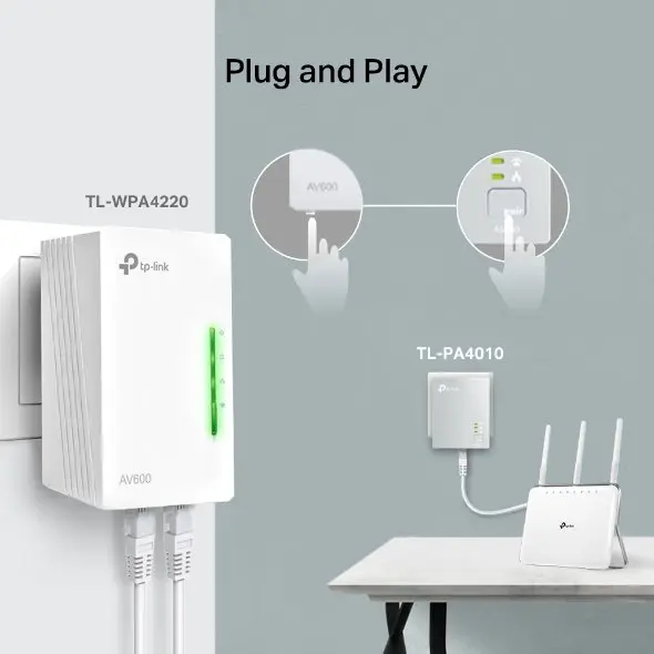 TP Link Powerline Homeplug WiFi 300Mbits Wireless N Extender Kit