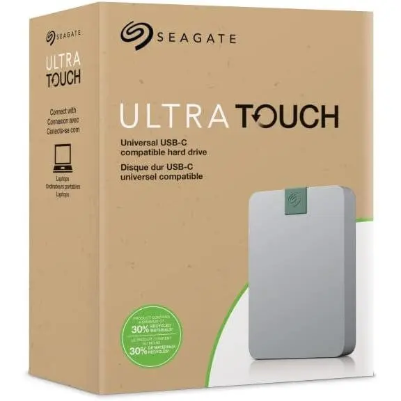 Seagate Ultra Touch 4TB USB 3.0 External Hard Drive Grey