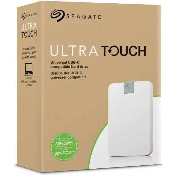 Seagate Ultra Touch 2TB USB 3.0 External Hard Drive White