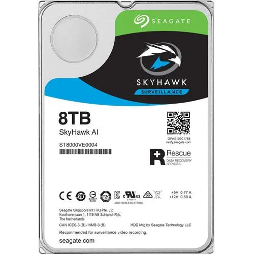 Seagate HDD Internal 8TB Skyhawk AI 7200 SATA 3.5 INCH