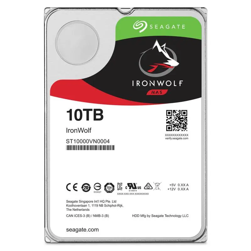 Seagate 10TB Ironwolf 7200 RPM SATA 6Gbs 3.5 Inch Internal NAS Hard Disk Drive