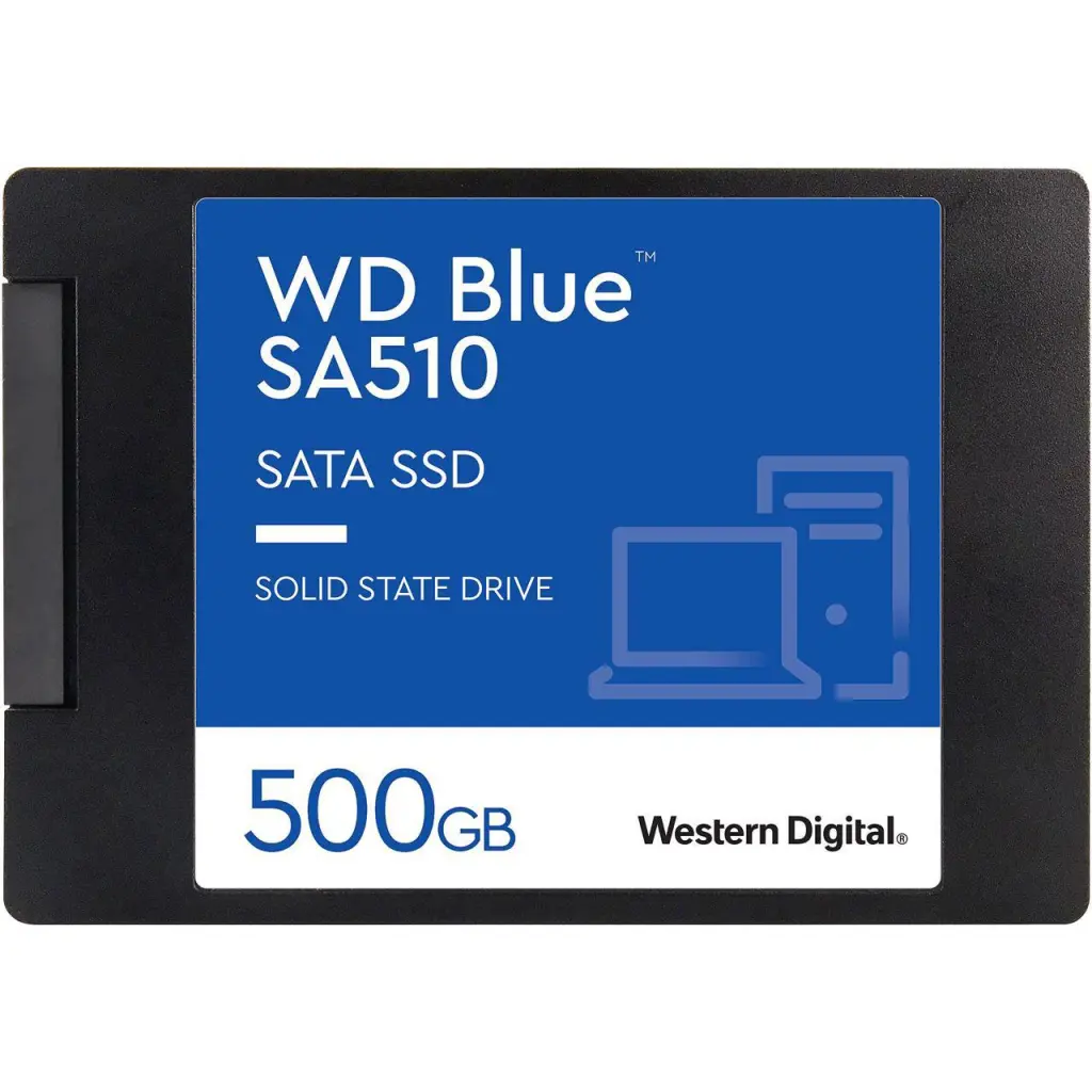 Western Digital Blue SA510 500GB SATA 6Gbs 2.5 Inch V3 560Mbs Read Speed 510Mbs Write Speed Internal Solid State Drive