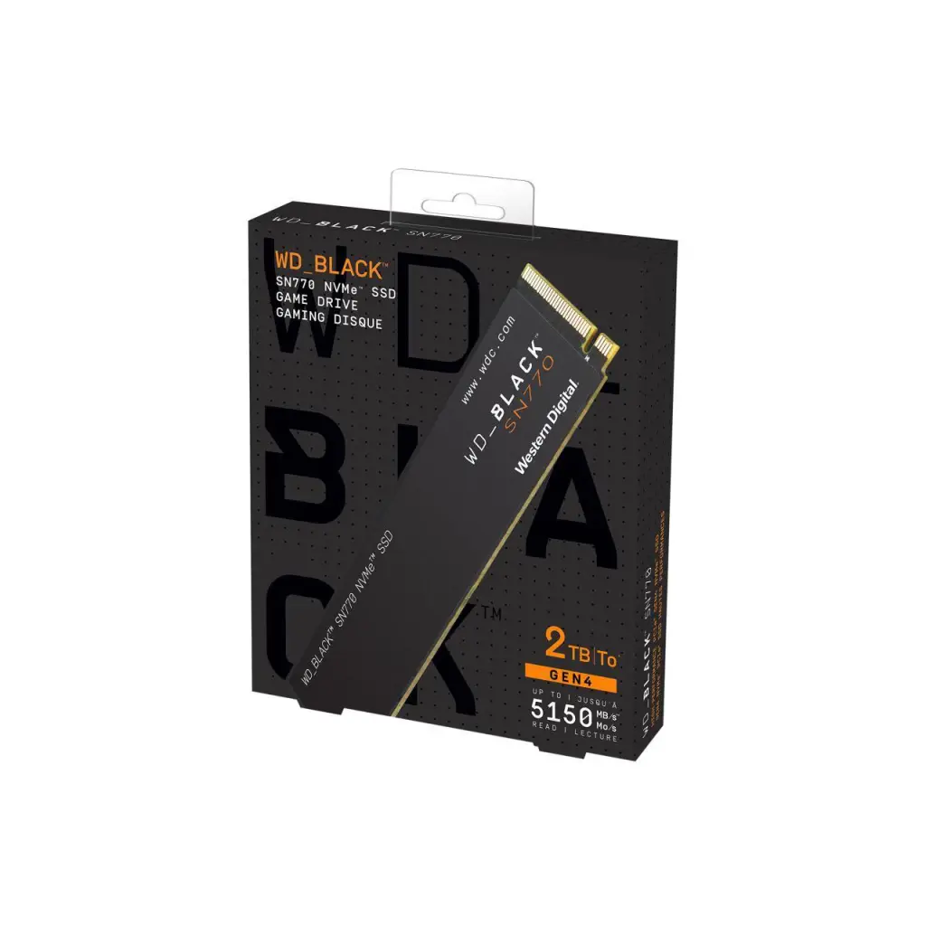 Western Digital Black SN770 2TB PCIe G4 M.2 NVMe Internal Solid State Drive