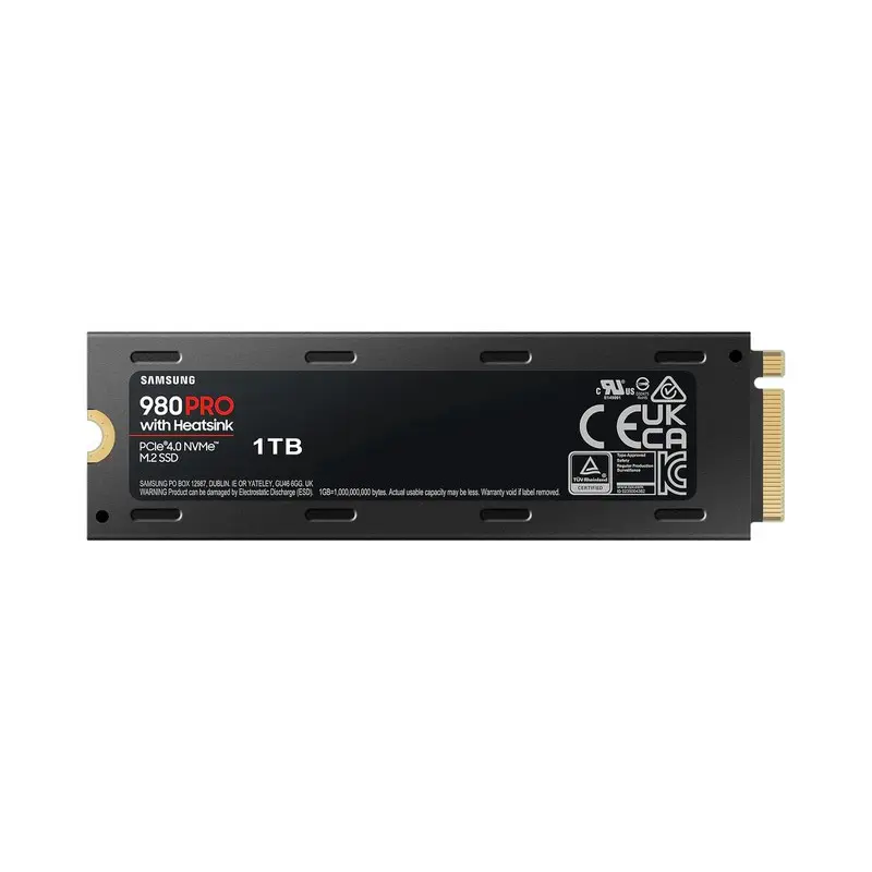 Samsung MZ V8P2T0 1TB 980 Pro PCIe 4.0 V NAND MLC NVMe Internal Solid State Drive with Heatsink