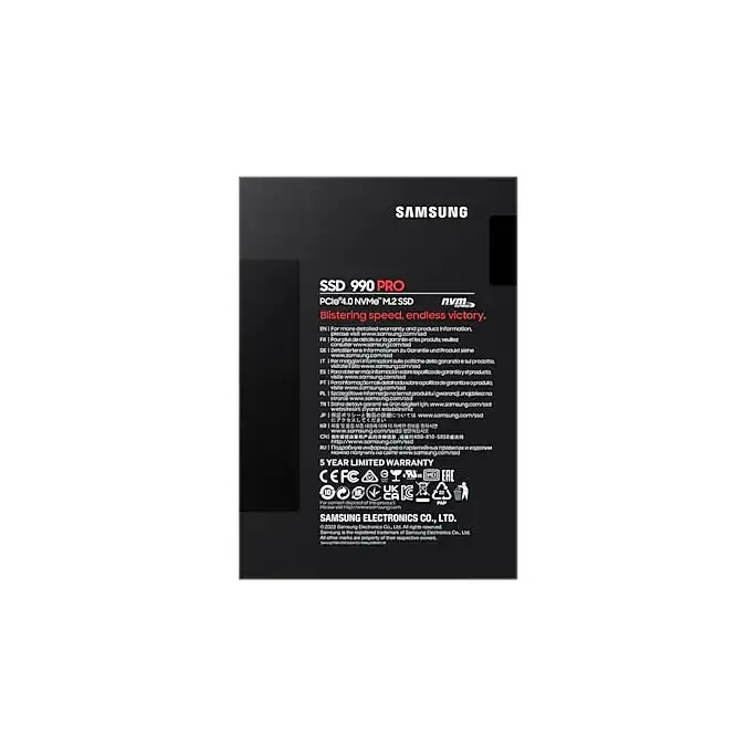 Samsung 990 PRO 1TB PCI Express 4.0 V-NAND MLC NVMe Internal Solid State Drive