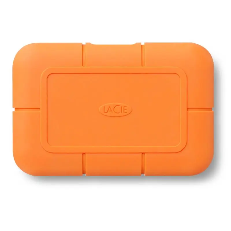 LaCie Rugged 500GB NVMe USB C Orange External Solid State Drive