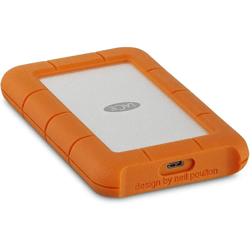 LaCie Rugged 1TB NVMe USB C Orange External Solid State Drive