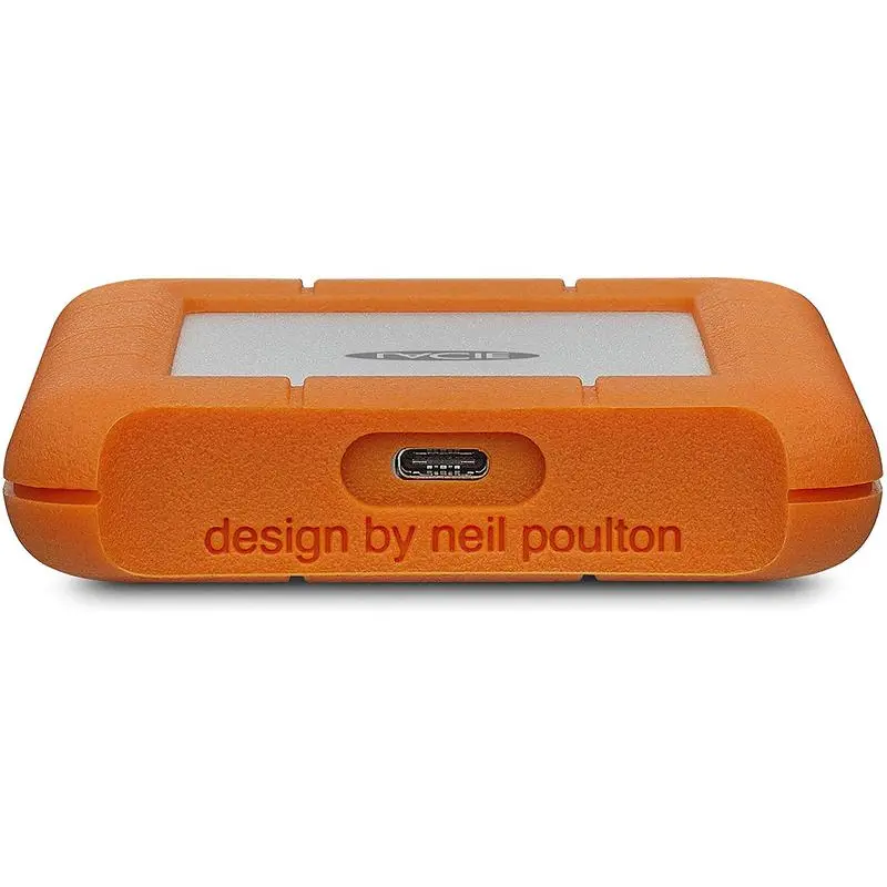 LaCie Rugged 1TB NVMe USB C Orange External Solid State Drive