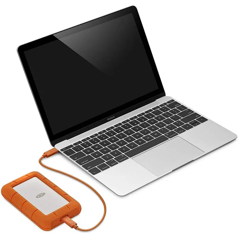 LaCie Rugged 1TB NVMe USB C Orange External Solid State Drive