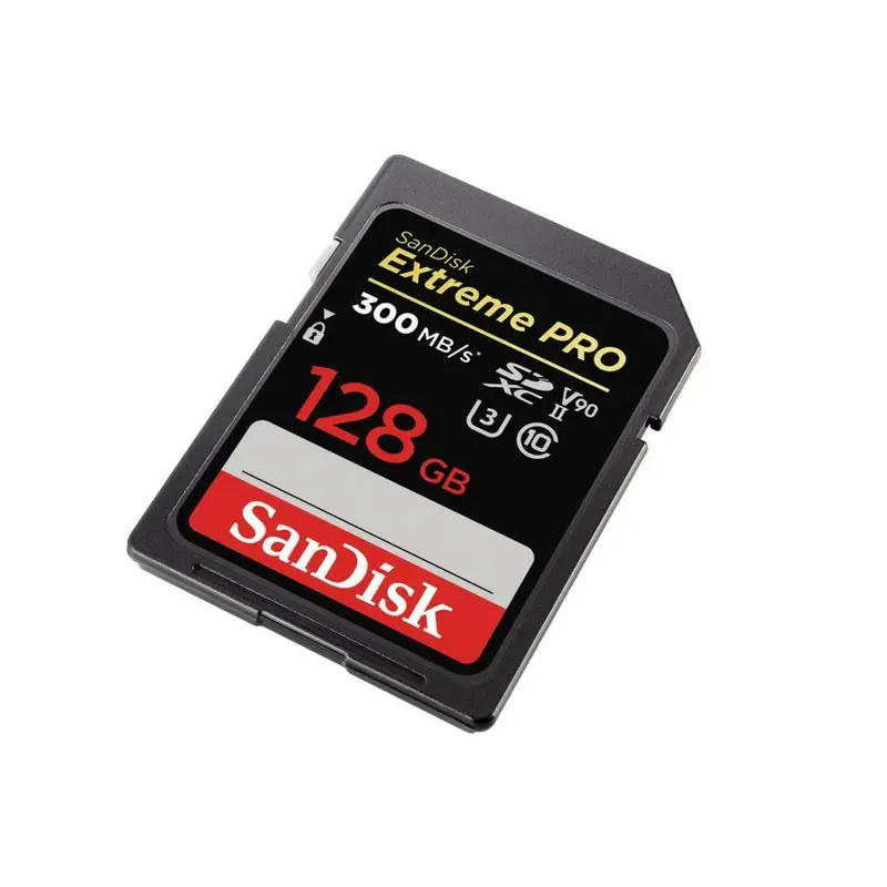 SanDisk Extreme PRO 128GB U3 V90 Class 10 300MBS Read Speed Memory Card