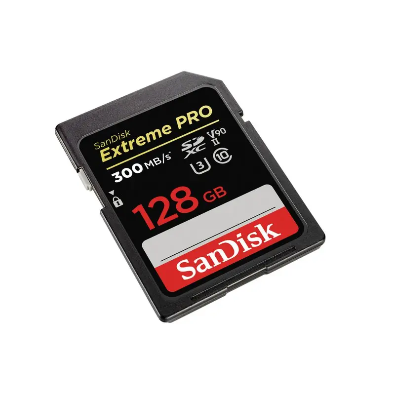 SanDisk Extreme PRO 128GB U3 V90 Class 10 300MBS Read Speed Memory Card