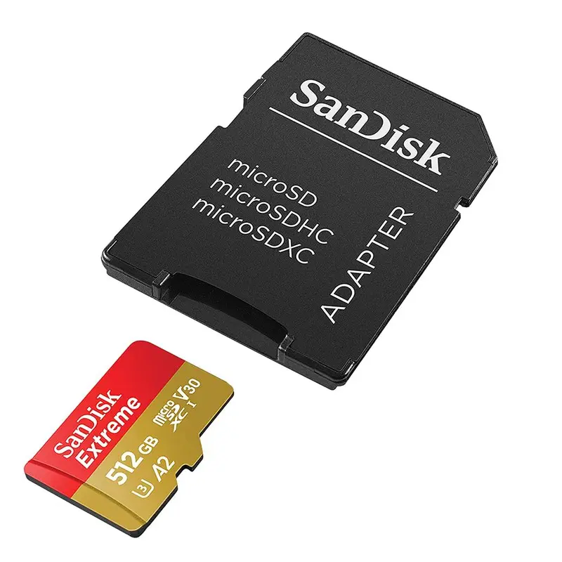 SanDisk 512GB Extreme Class 10 Memory Card and Adapter