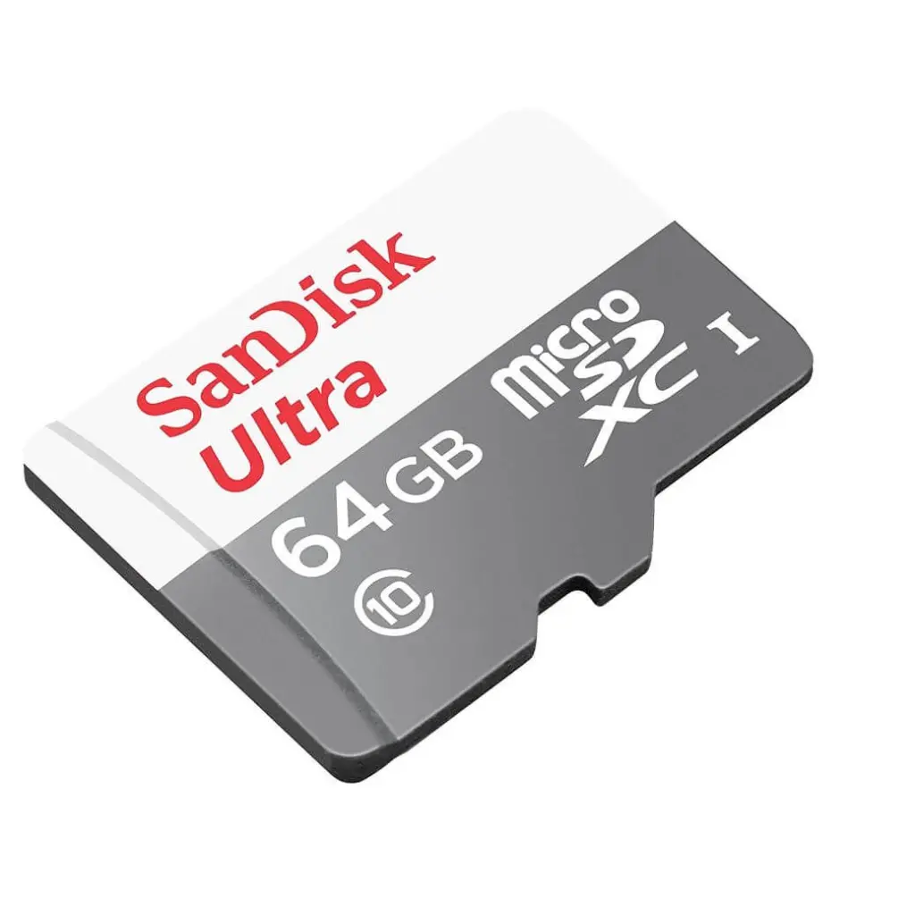 SanDisk 64GB Ultra Light Class 10 100MBs MicroSDXC Memory Card and Adapter