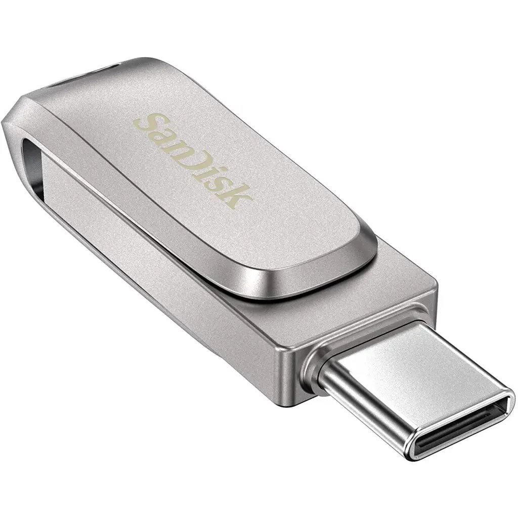 SanDisk 512GB Ultra Dual Drive Luxe USB C Stainless Steel Flash Drive