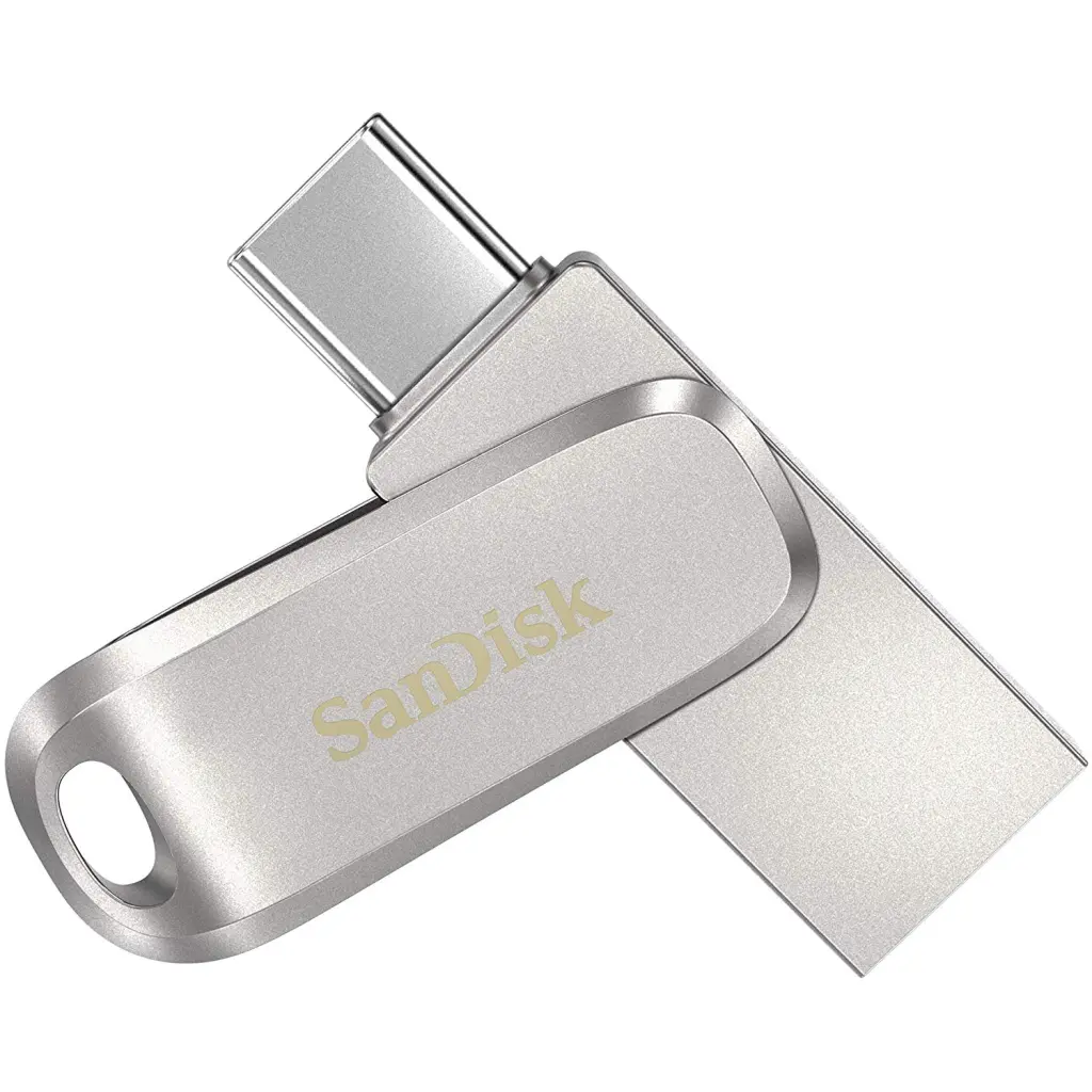 SanDisk 512GB Ultra Dual Drive Luxe USB C Stainless Steel Flash Drive