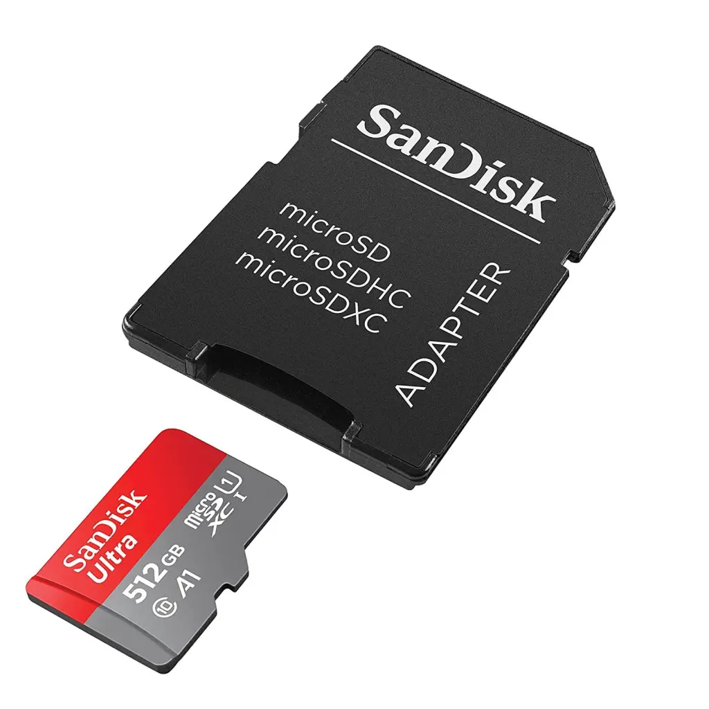 SanDisk Ultra 512GB MicroSDXC UHS-I Class 10 Memory Card and Adapter