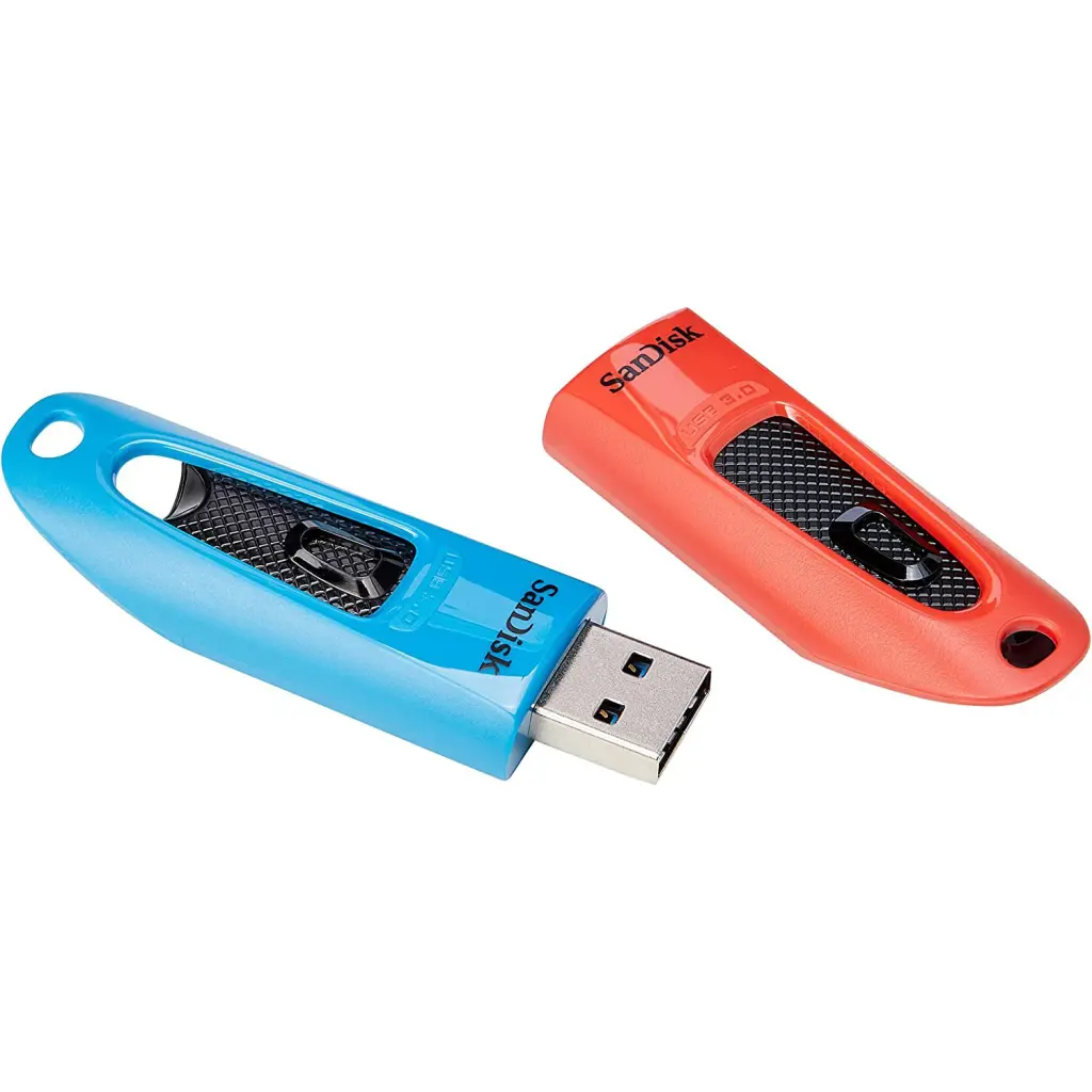 SanDisk Ultra 64GB USB 3.0 Flash Drive Twin Pack Blue and Red