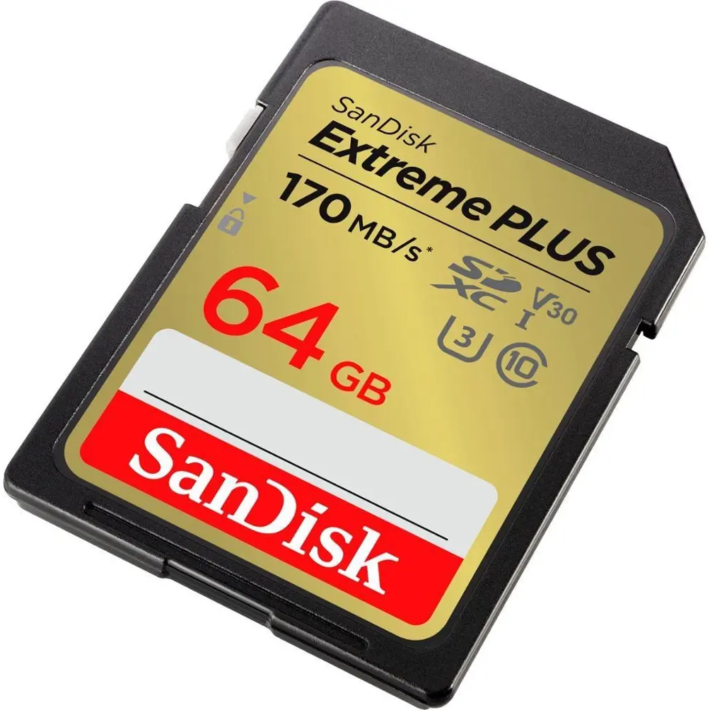 SanDisk Extreme PLUS 64GB UHS-I U3 Class 10 Memory Card