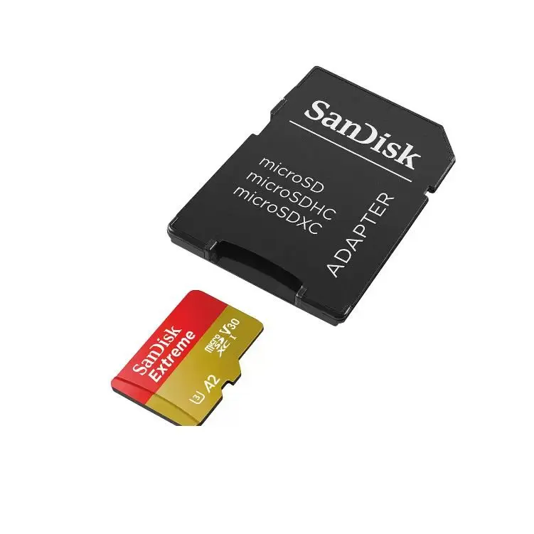 SanDisk Extreme 64GB MicroSDXC UHS-I Class 10 Action Cams and Drones Memory Card and Adapter