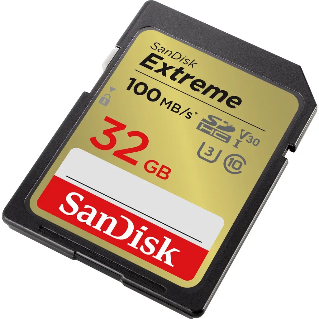 SanDisk Extreme 32B Class 10 SD Memory Card