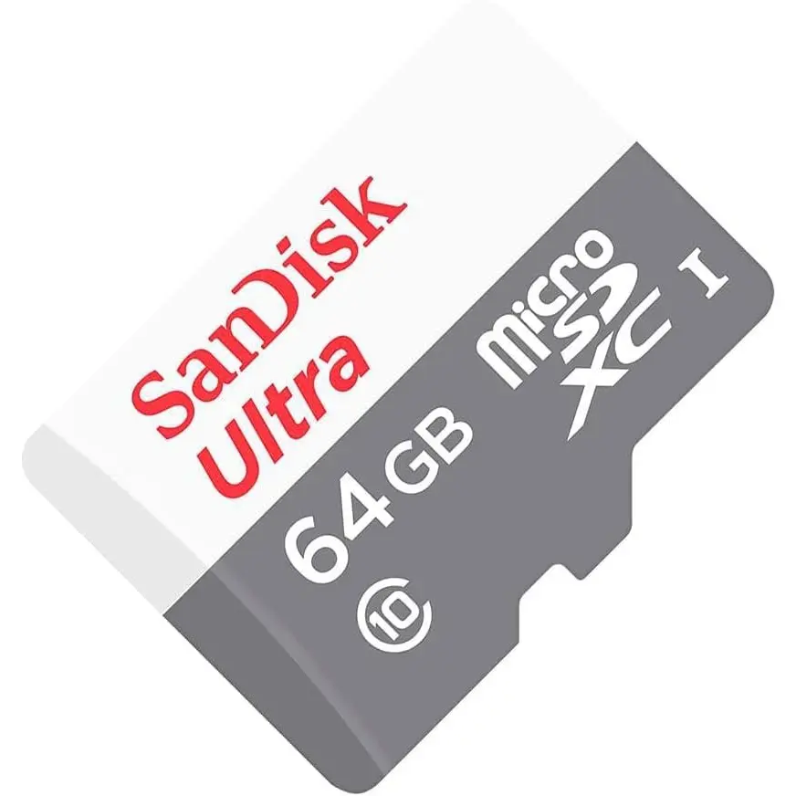 SanDisk Ultra 64GB Class 10 MicroSDXC Memory Card. Adaptor Not Included.