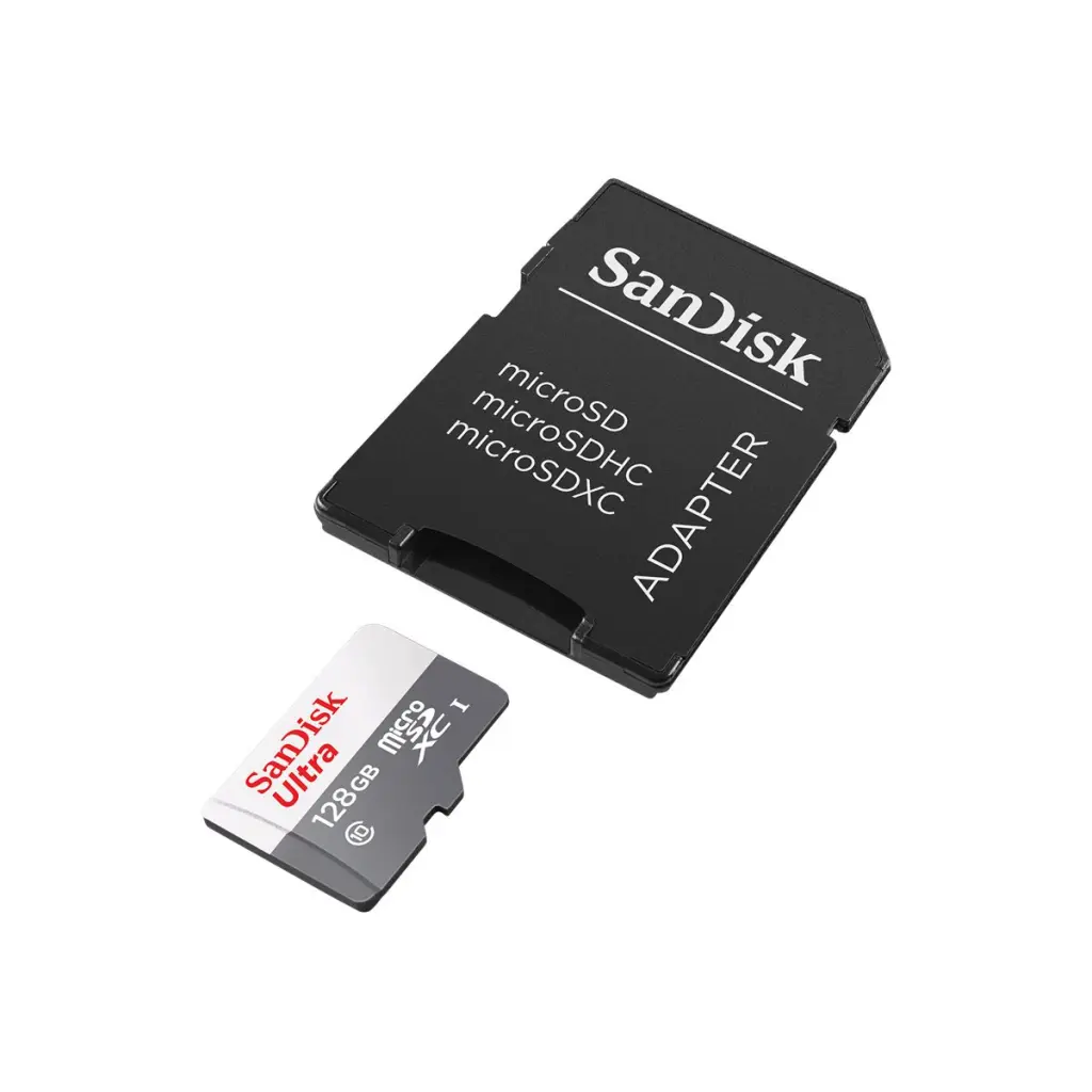 SanDisk Ultra 128GB Class 10 MicroSDXC Memory Card and Adapter