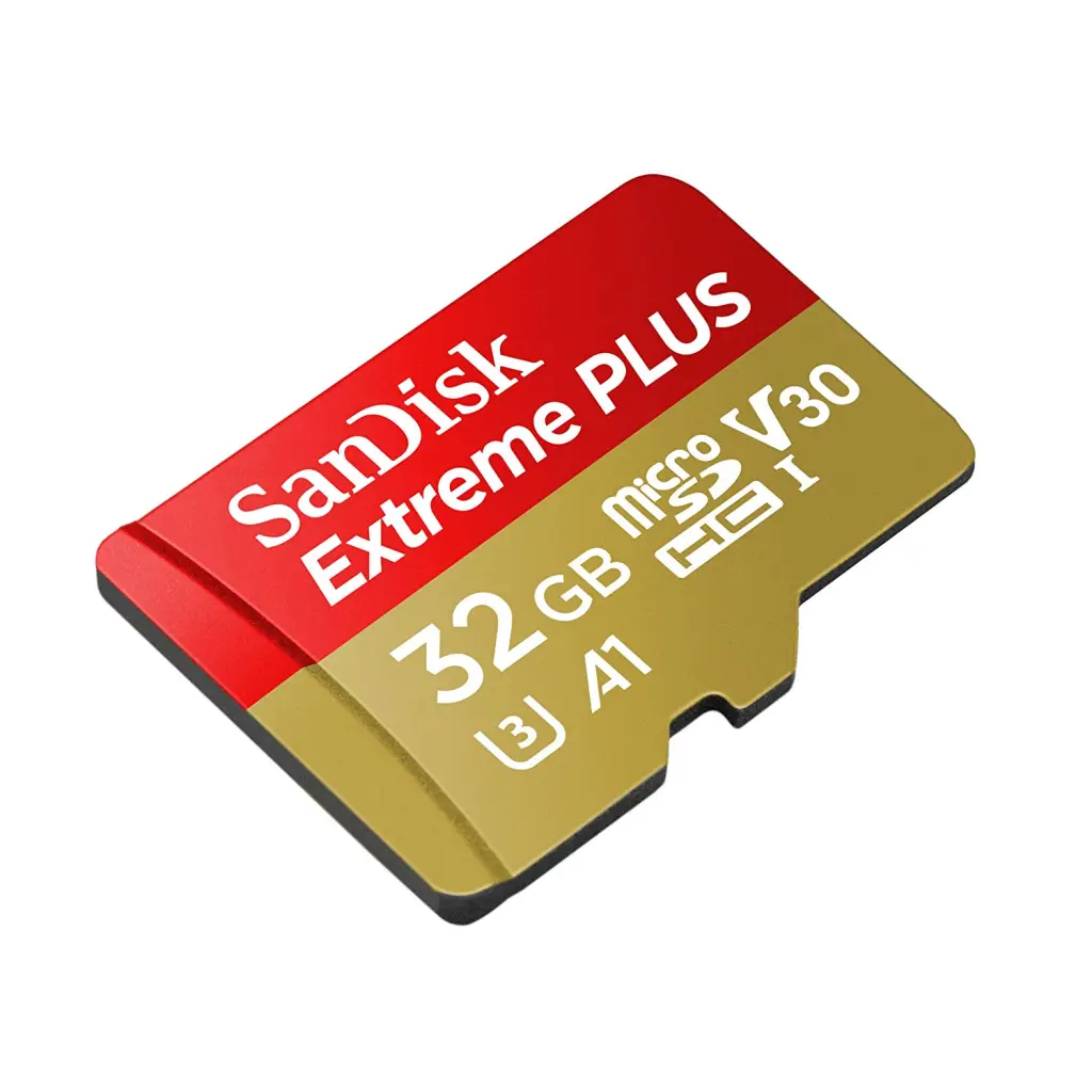 SanDisk Extreme Plus 32GB Class 10 UHS-I-U3 Micro SDHC Memory Card and Adapter