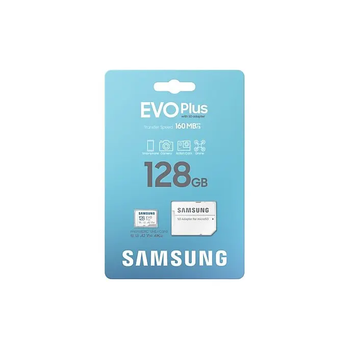 Samsung 128GB Evo Plus V30 A2 MicroSDXC Memory Card and Adapter