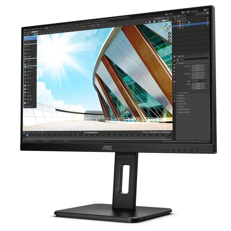 AOC U27P2 27 Inch 3840 x 2160 Pixels 4K Ultra HD IPS Panel HDMI DisplayPort USB Monitor