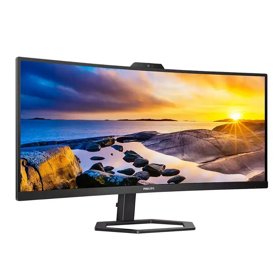 Philips 5000 Series 34 Inch 3440 x 1440 Pixels 4K Ultra HD VA Panel HDMI DisplayPort USB-C Monitor with Built-in Webcam