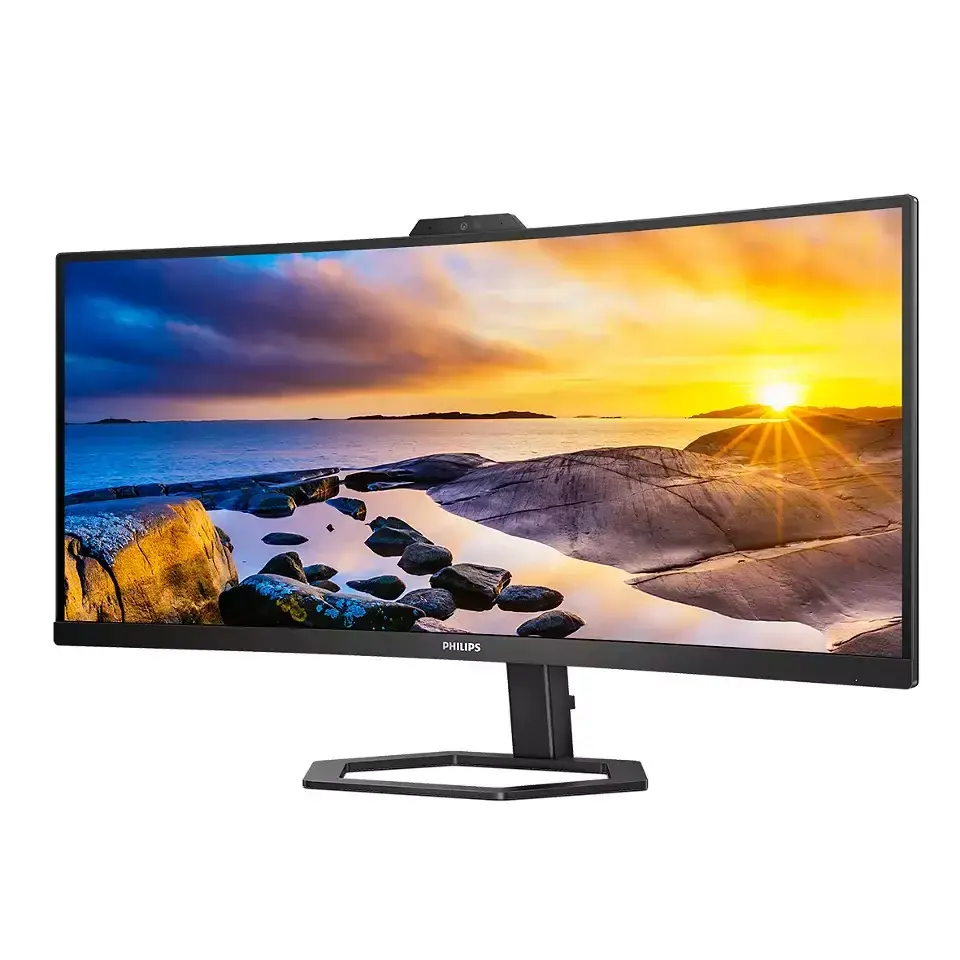 Philips 5000 Series 34 Inch 3440 x 1440 Pixels 4K Ultra HD VA Panel HDMI DisplayPort USB-C Monitor with Built-in Webcam