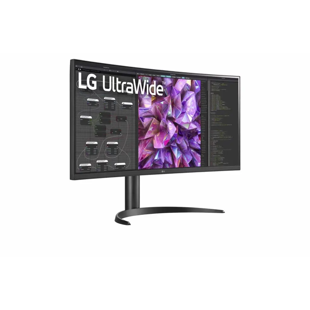 LG 34WQ75C-B 34.1 Inch 3440 x 1440 Pixels UltraWide Quad HD IPS Panel HDMI DisplayPort Curved Monitor