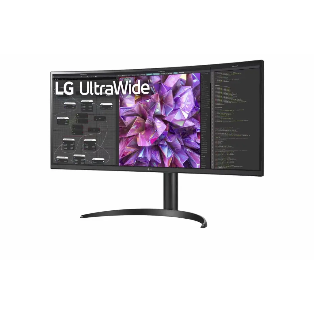 LG 34WQ75C-B 34.1 Inch 3440 x 1440 Pixels UltraWide Quad HD IPS Panel HDMI DisplayPort Curved Monitor