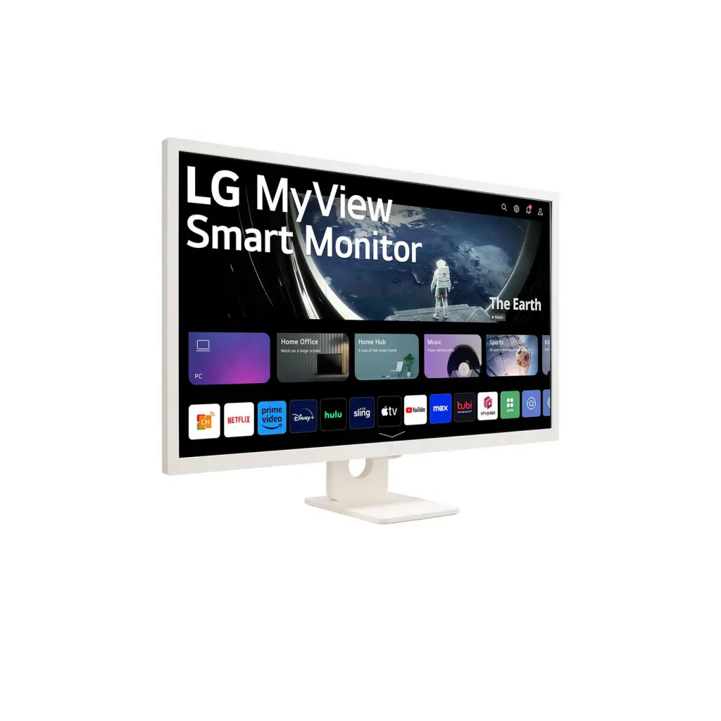 LG 32SR50F-W 31.5 Inch 1920 x 1080 Pixels Full HD IPS Panel HDMI USB White Smart Monitor